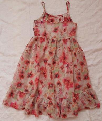 Sifonove kvetinove saty, matalan,98