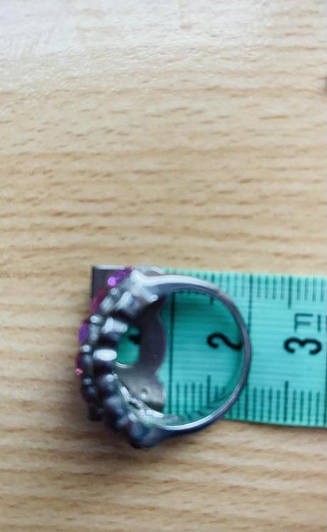 Vintage prsteň s kamienkami- bižutéria, 