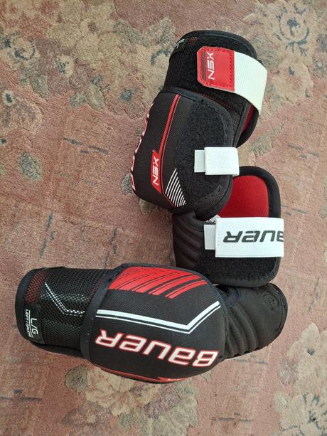 Hokejové lakte bauer jr vel l, postava 1.47cm -1.6, bauer,l