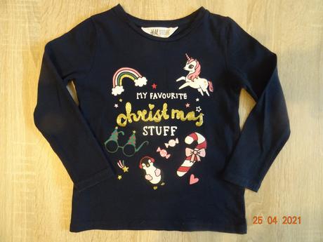 Vianočné tričko, h&m,104
