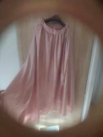 Saténová sukňa zavinovacia, farba nude pink, l