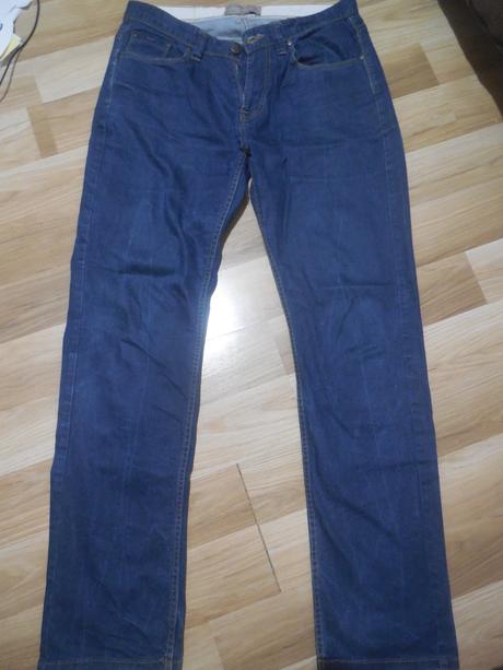 Tmavomodré rifle pre pána + darček, 34