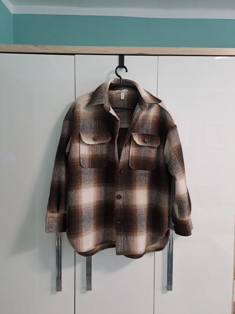 H&m košeľová bunda oversize, h&m,m