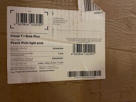 Predám cybex cloud t i-size plus peach pink, cybex