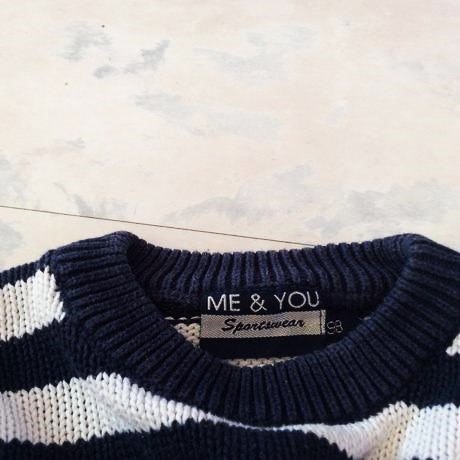 Námornícky bavlnený pulóvrik, 98