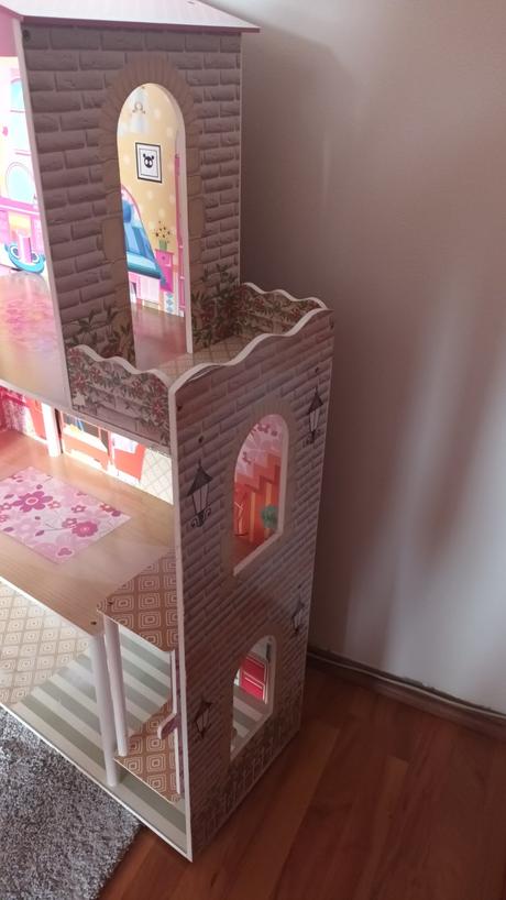 Ružový domček pre bábiky s výťahom,