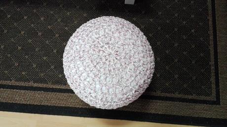 Pufík - háčkovaný zo "špagetiek", 