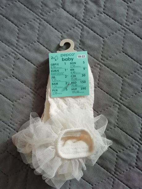 Predám ponožky s volánikom, pepco,18