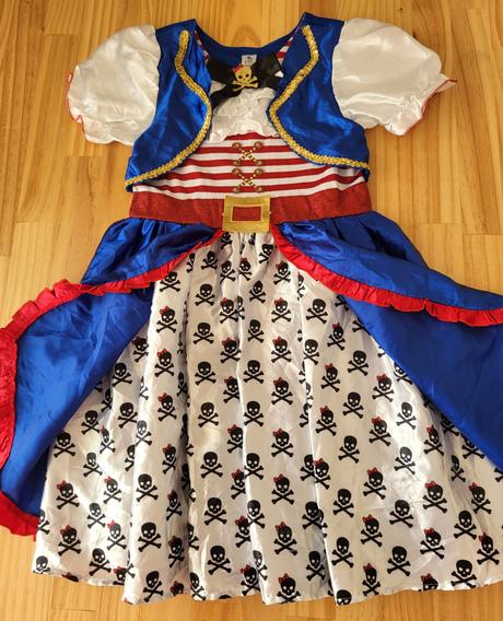 Karnevalové šaty pirátka 134-140 na 9-10r.,