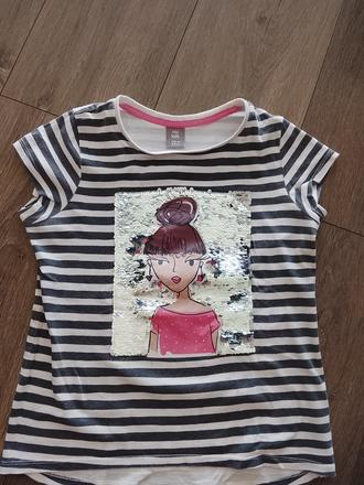 Tričko s flitrami, 134