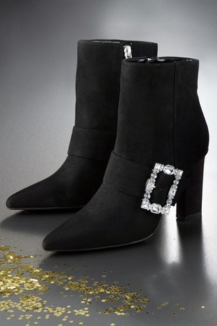 Kožené čižmy so sponou, next,41