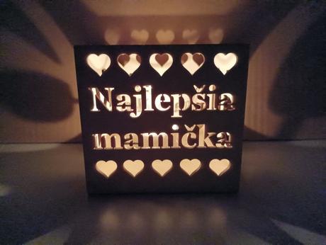 Drevený svietnik pre mamičku k 60, 