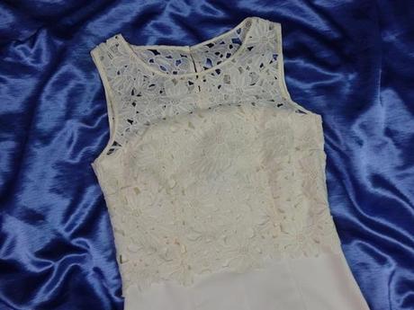 Kvalitné biele spoločenské šaty, h&m,xs