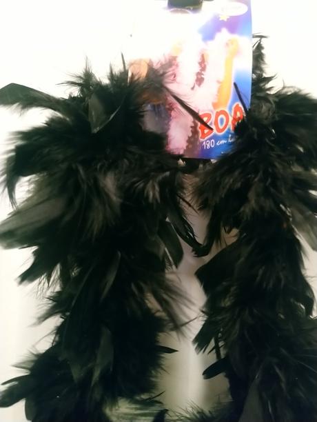 Boa čierne s perím 1,8 m, party hits, 