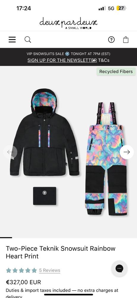 Lyziarska súprava zn. deux par deux 4 ks, 110