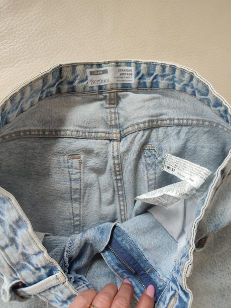 Pánske rifle bershka (straight vintage), bershka,40