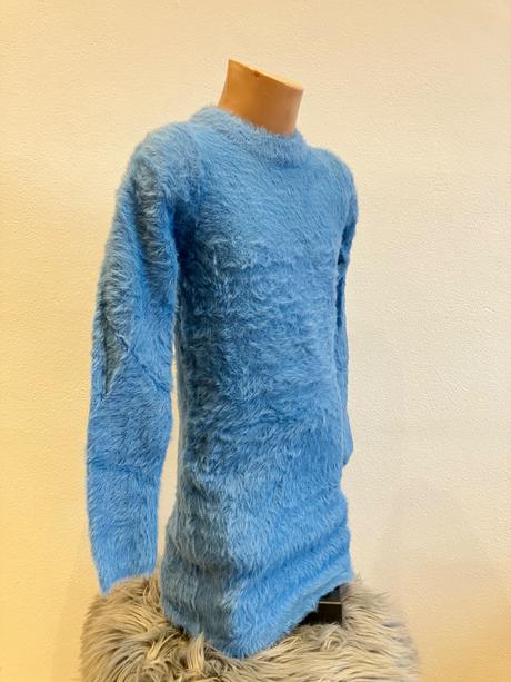 Dievčenské huňaté zimné šaty, 116