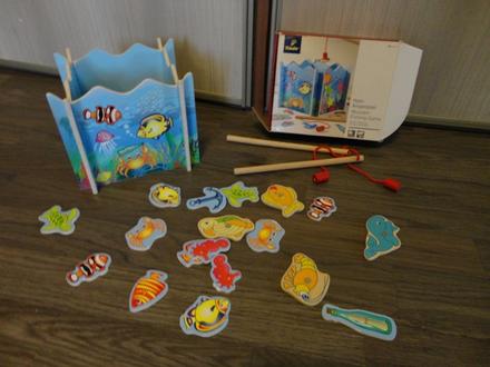 Drevený rybolov - magnetický, 