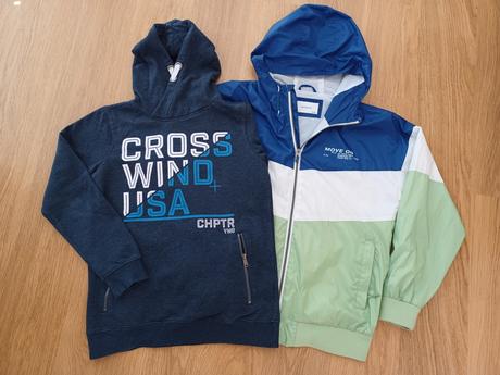 Šuštiaková bunda + mikina, 158–170