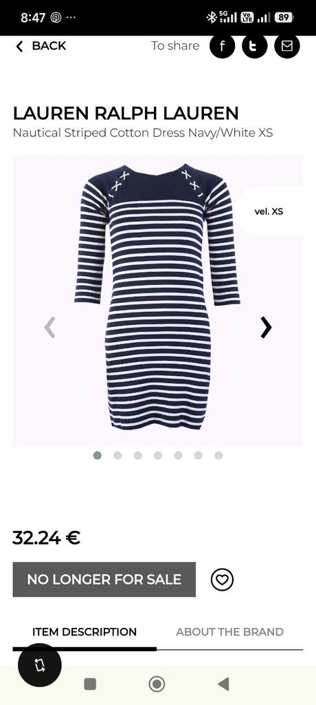 Námornícke šaty, ralph lauren,s