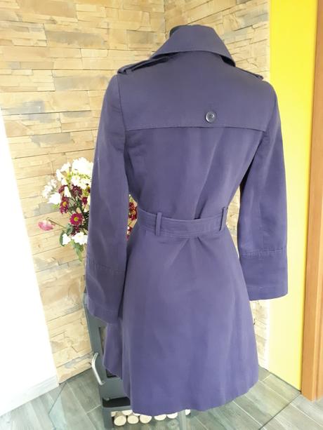 Fialový trenchcoat/trenčkot, 34