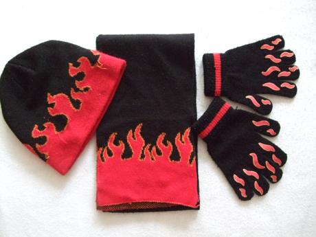 Čiapka+rukavice+šál plamene (4-8 rokov), cherokee,104