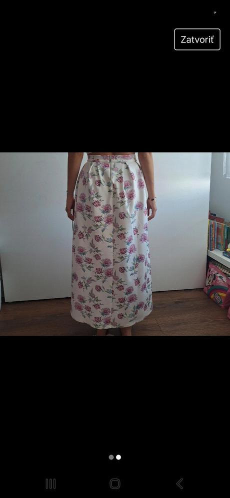 Kvetinová dlhá sukňa, gate,l