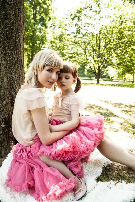 Ruzova dolly sukna sipkova ruzenka original, s