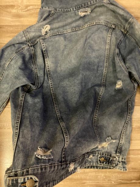 Krásna predĺžená riflová bunda, xl