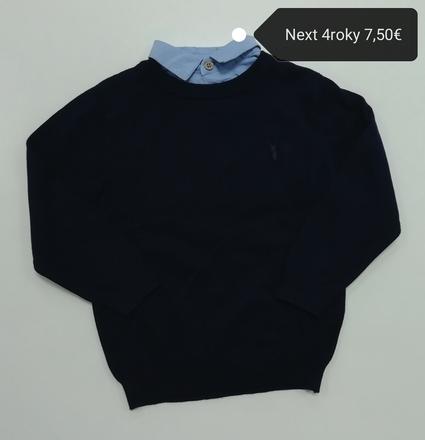 Modrý sveter s golierom 2v1, next,104