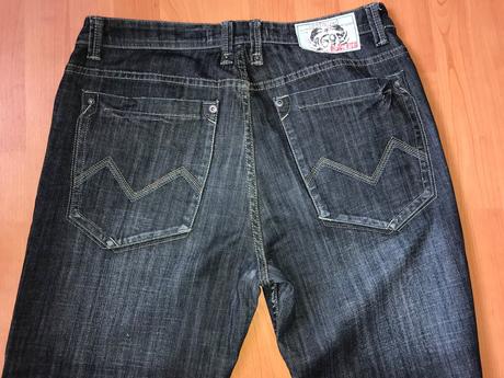 Pánske tmavomodré rifle - robot fish, 35