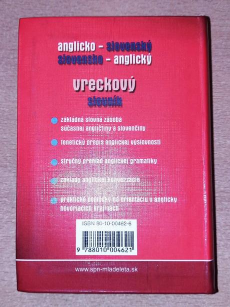 Predám vreckový anglicko-slovenský  , slovensko-an, 