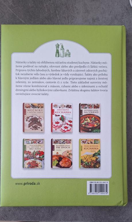 Nátierky a šaláty, kniha 150 receptov,