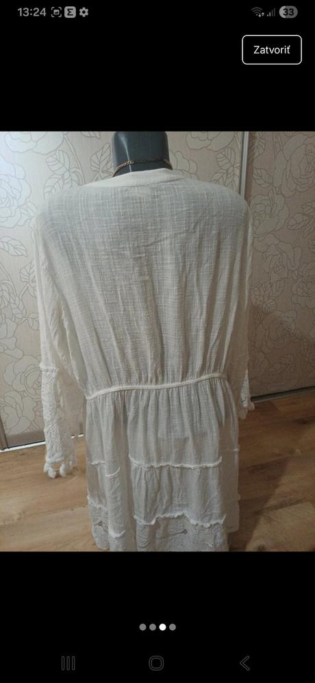 Biele letne plážové saty, f&f,42