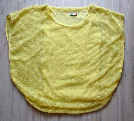 Žlté elastické tričko/blúzka, m/l/xl, xl