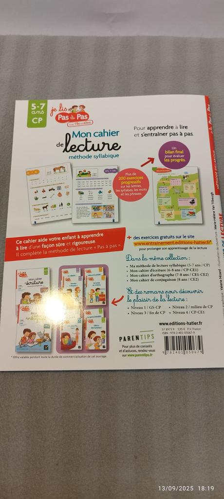 Mon cahier de lecture methode syllabique, 