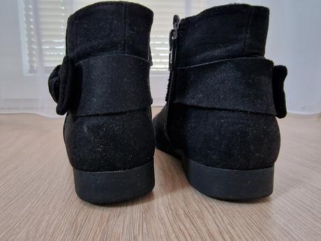 Prechodné čižmy / kozačky s mašľami, h&m,27