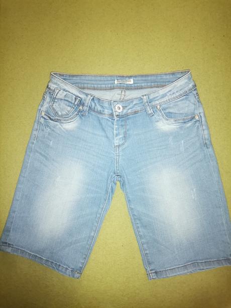 Dámske riflové krátke nohavice/kraťasy, dromedar,28