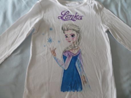 Biele tričko s dlhými rukávmi lenka s elzou, kiki&koko,104