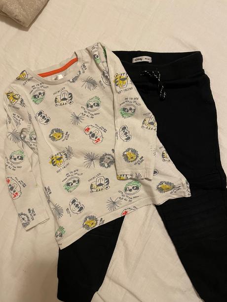 Tričko + tepláky na doma, sinsay,98