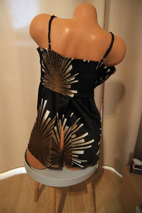 Čierny saténový top, vero moda, l, vero moda,l