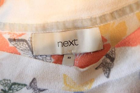 Pletený top s motýľmi, next, m