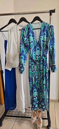 Saténové šaty zara, zara,m