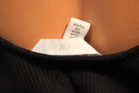 Čierny viskózový body top, h&m, h&m,m