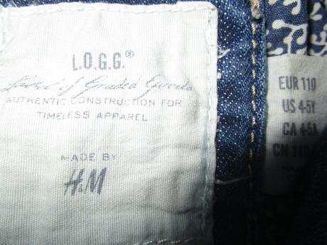 2950. rifľová bunda znač., h&m,110