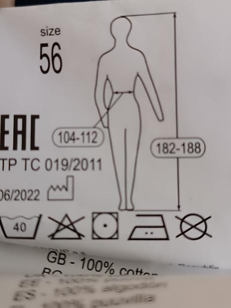 Pracovné nohavice, 56