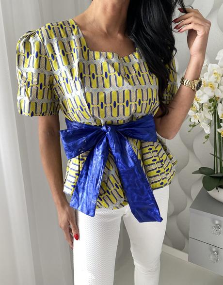 Luxusný peplum top, s