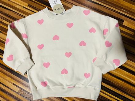 98/104 zn h&m nová krásna  mikinka so srdiečkami, h&m,98 / 104