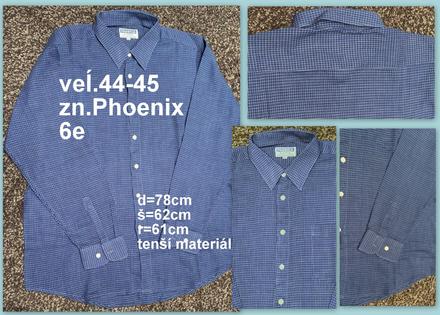 Pánska košeĺa veĺ.44-45, zn.phoenix, 45