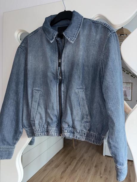 Oversized denimová bunda zara xs, zara,34 - xs
